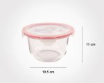 کاسه گرد شیشه ای دربدار کوچک1.2 لیتری207735 - Image 2