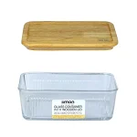 ظرف شیشه ای شیاردار لیمون در چوبی219159 - Image 2