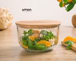 کاسه گرد شیاردار 1.8 لیتری درب چوبی217759
