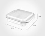ظرف شیشه ای مربع 2.1 لیتر204535 - Image 2