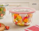 کاسه گرد شیشه ای دربدار کوچک1.2 لیتری207735