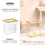 سطل کاغذ رویه چوب لیمون250159