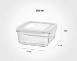 ظرف شیشه ای مربع 950 میلی لیتر203435 - Image 2