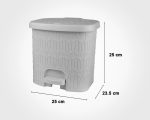 سطل پدالی چهارگوش بامبو بزرگ 6 لیتر206535 - Image 3