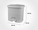 سطل پدالی چهارگوش بامبو بزرگ 6 لیتر206535 - Image 2
