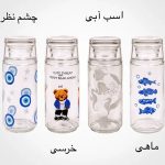 بطری و لیوان 800 میل چاپدار شب235800
