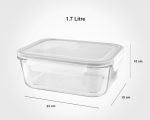 ظرف شیشه ای مستطیل 1.7 لیتر180035 - Image 2