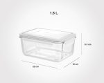 ظرف شیشه ای مستطیل 1.5 لیتر202935 - Image 2