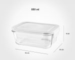 ظرف شیشه ای مستطیل 850 میلی لیتر180235 - Image 2