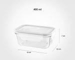 ظرف شیشه ای مستطیل 400 میلی لیتر180435 - Image 2