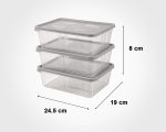 ظرف مستطیل 2.5 لیتر 3عددی240700 - Image 2