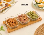 اردوخوری 3عددی کوچک پایه چوبی224559