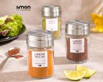 جا ادویه شیشه ای 140 سی سی  درب استیل 238300