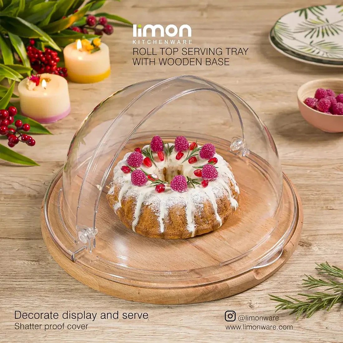ظرف سرو کیک کوچک پایه چوبی217959